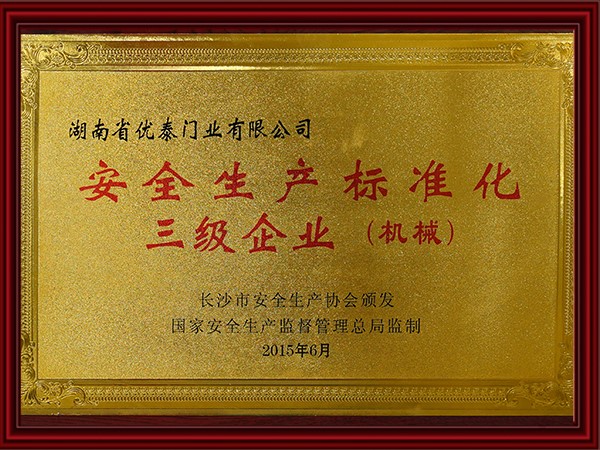 安全生產(chǎn)標(biāo)準(zhǔn)化三級(jí)業(yè)(機(jī)械)